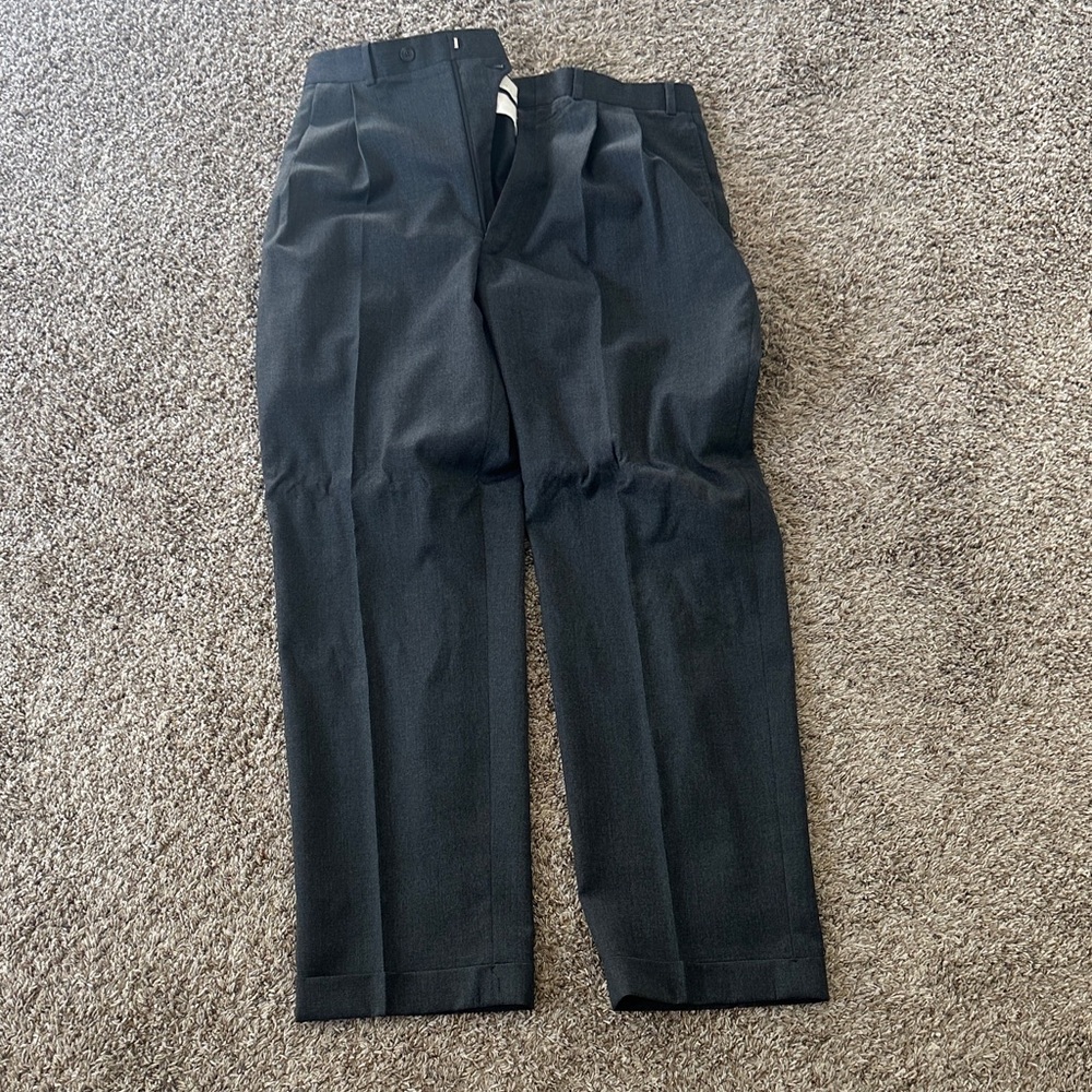 Ralph Lauren Charcoal Gray Wool-Blend Pants